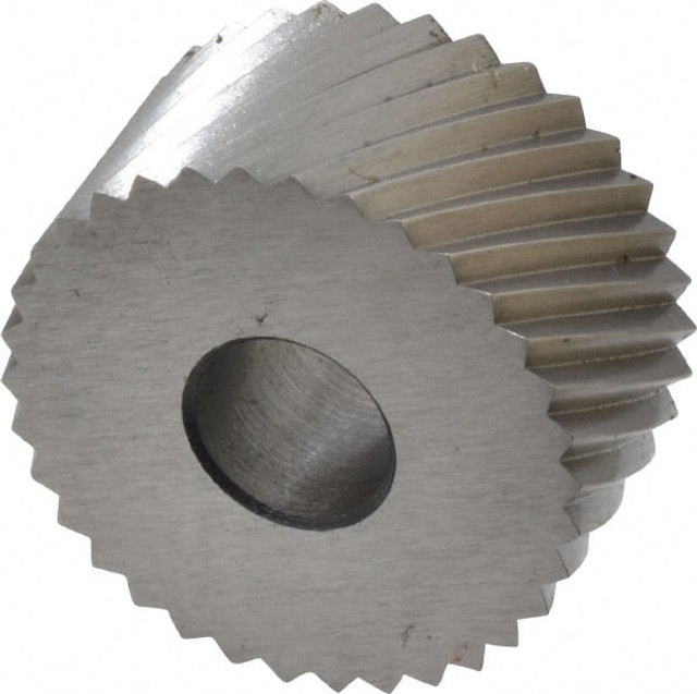 MSC KPR-214 Standard Knurl Wheel: 3/4" Dia, 90 ° Tooth Angle, 14 TPI, Diagonal, High Speed Steel