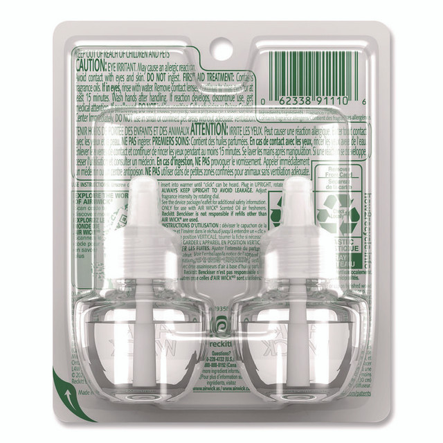 RECKITT BENCKISER Air Wick® 91110PK Scented Oil Refills, Paradise Retreat, 0.67 oz, 2/Pack