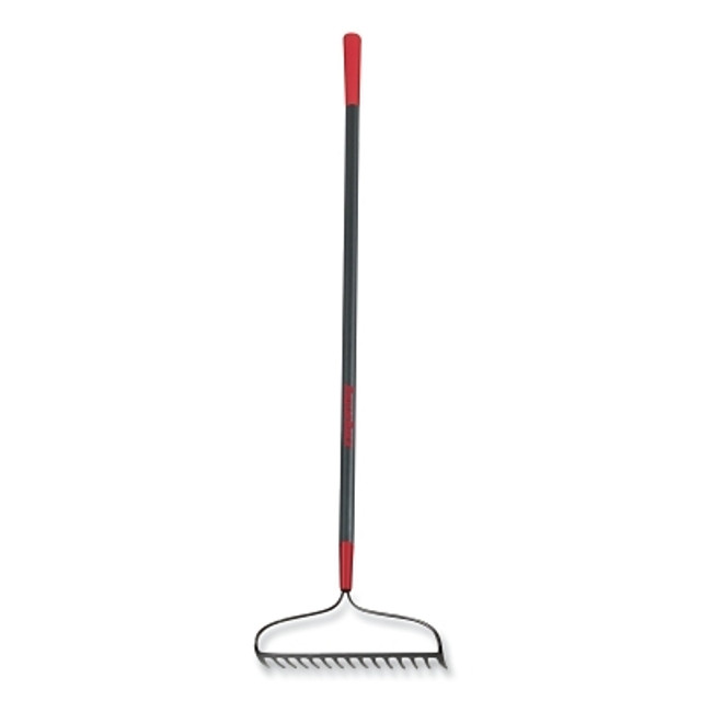 The AMES Companies, Inc. RAZOR-BACK® Bow Rake, 16.25 in W, Forged Steel, 15 Tine, 60 in Fiberglass, Cushion Grip Handle