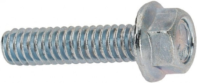 Value Collection 824028MSC Serrated Flange Bolt: 1/4-20 UNC, 1" Length Under Head, Fully Threaded