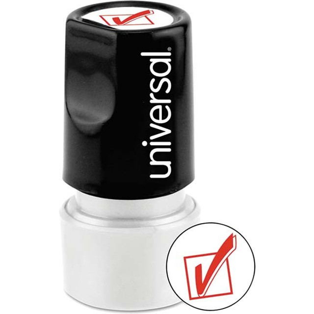 UNIVERSAL UNV10075 Pre-inked Stock Stamps; Message: CHECK MARK (ICON)