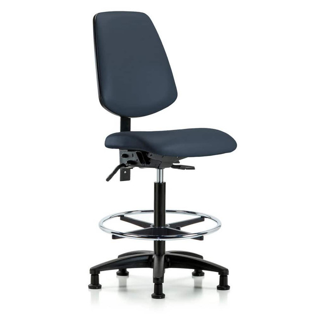 Blue Ridge Ergonomics MSC47155 Task Chair: Vinyl, Imperial Blue