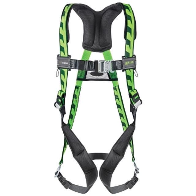 Honeywell Honeywell Miller® AirCore™ Full-Body Harness, Steel Stand-Up Back D-Ring, Universal, Quick-Connect Straps, Green