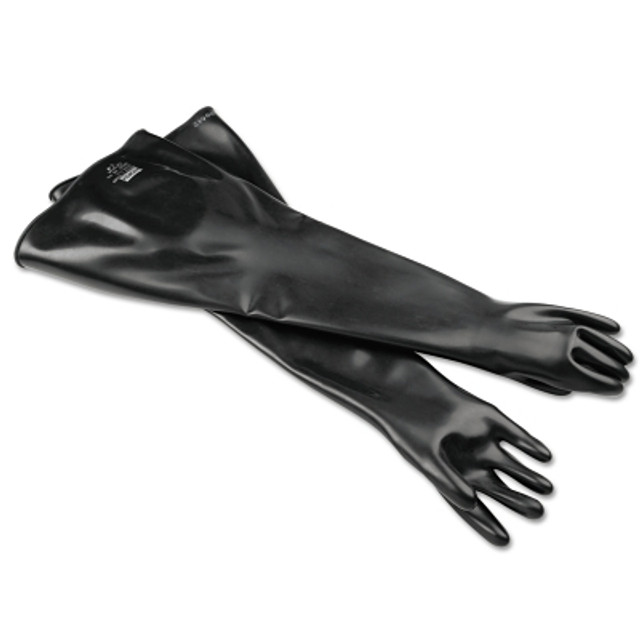Honeywell Honeywell North® Neoprene Glovebox Gauntlet Gloves, Black, Smooth, 9 3/4