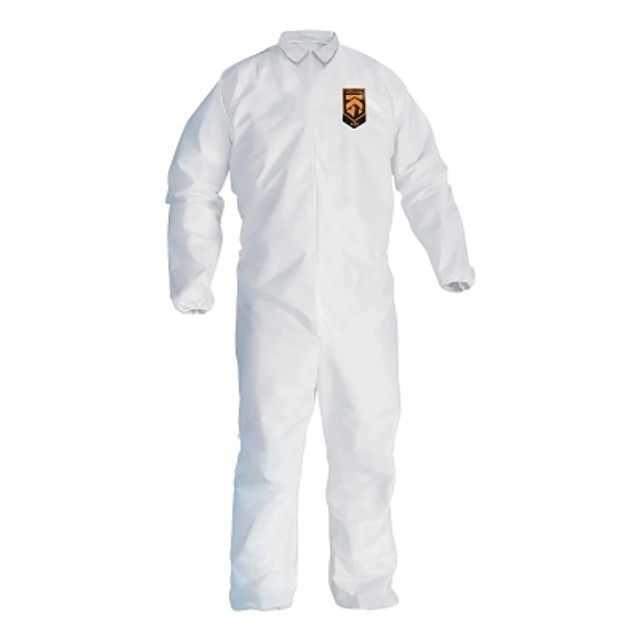 Ansell KleenGuard™ A30 Coveralls, Zipper Front, Elastic Back, Wrist and Ankles, White, X-Large Ansell KleenGuard™ A30 Coveralls, Zipper Front, Elastic Back, Wrist and Ankles, White, X-Large