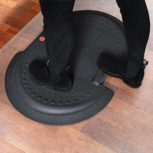 FLOORTEX FCA5XBK2535 AFS-TEX 5000 Anti-Fatigue Mat, Oval, Midnight Black Anti-Slip Surface, 26" x 36"