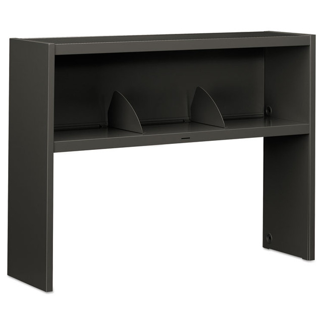 HON COMPANY 386548NS 38000 Series Stack On Open Shelf Hutch, 48w x 13.5d x 34.75h, Charcoal