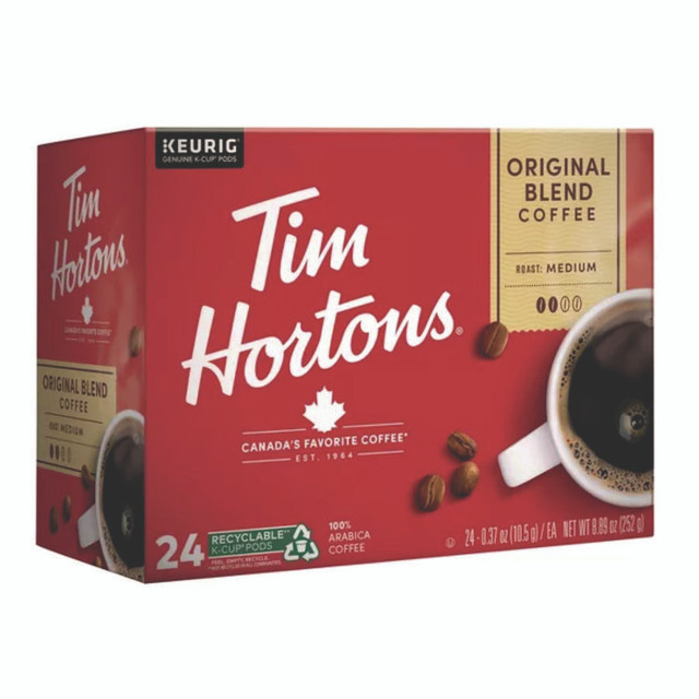 KEURIG DR PEPPER Tim Hortons® 1281 K-Cup Pods Original Blend, 24/Box