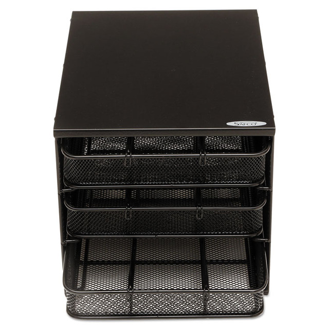 SAFCO PRODUCTS 3275BL 3 Drawer Hospitality Organizer, 7 Compartments, 11.5 x 8.25 x 8.25, Black