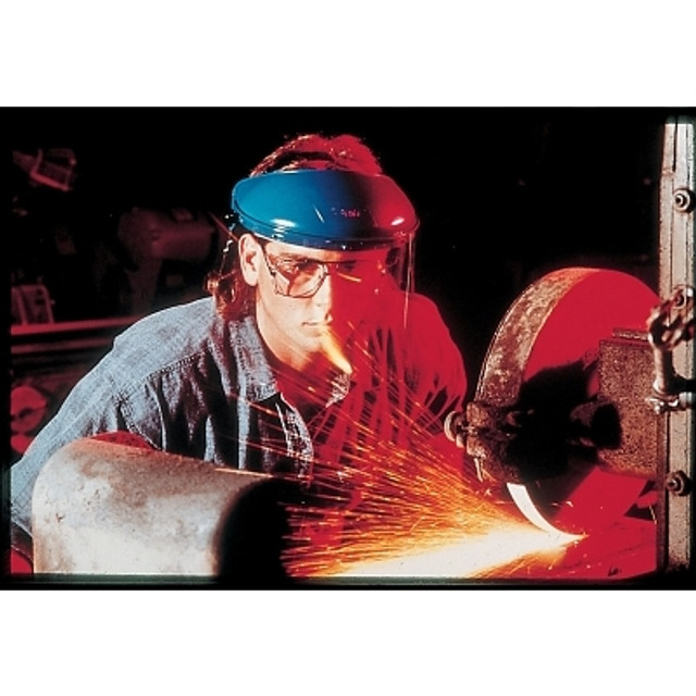 MCR Safety Universal Faceshield, Uncoated, Clear, PETG, 16 in L x 8 in H, Aluminum Bound