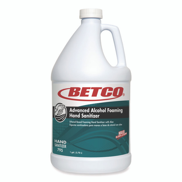 BETCO CORPORATION 7950400 Clario Advanced Alcohol Foaming Sanitizer, 1 gal Bottle, Citrus, 4/Carton