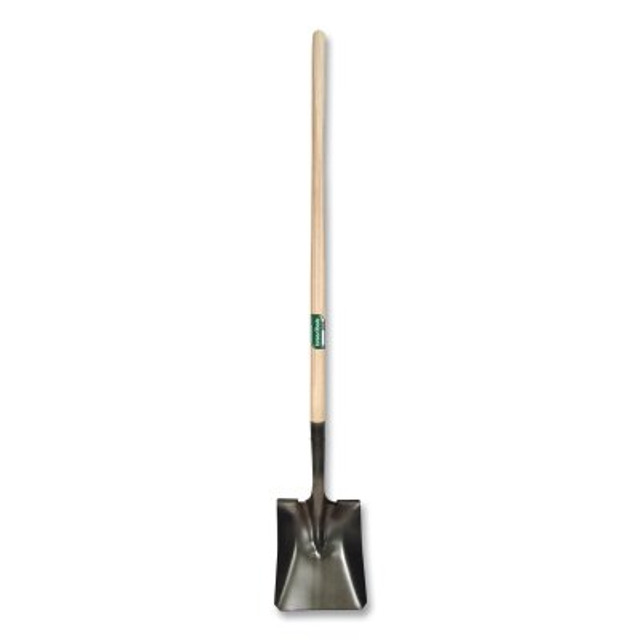 The AMES Companies, Inc. RAZOR-BACK® 44124 Square Point Transfer Shovel, 9.5 in W x 12 in L, Forward-Turned Step/Open-Back, 48 in Hardwood Straight Handle