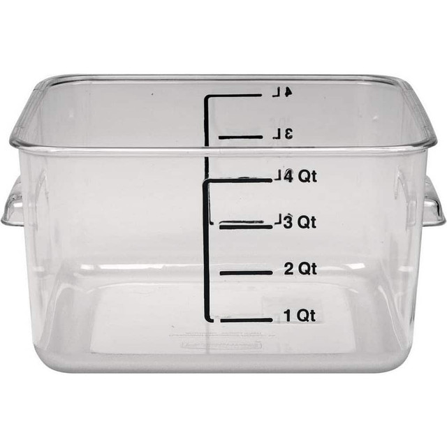Rubbermaid FG630400CLR Food Storage Container: Polycarbonate, Square
