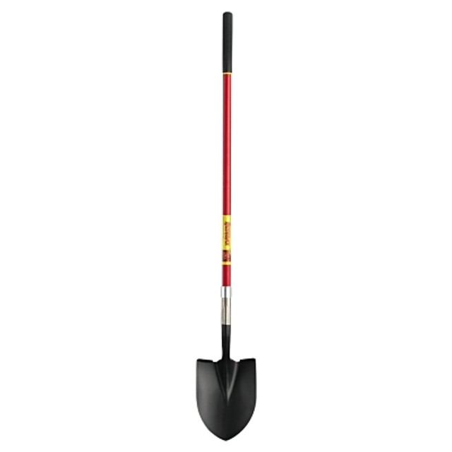 The AMES Companies, Inc. RAZOR-BACK® 45000 Round Point Digging Shovel, 9.5 in W x 12 in L Blade, 48 in L  Straight Fiberglass Handle w/Cushion End-Grip, Open-Back