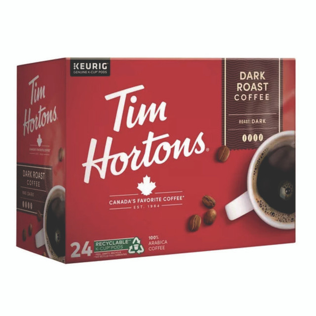 KEURIG DR PEPPER Tim Hortons® 1279 K-Cup Pods Dark Roast, 24/Box