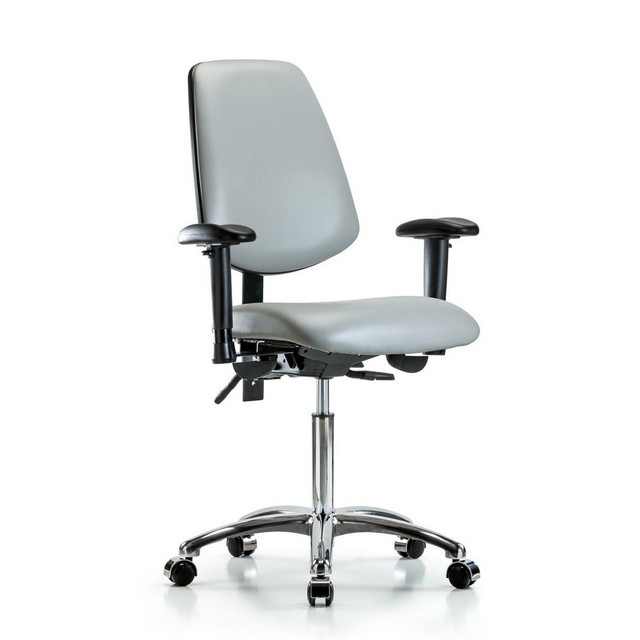 Blue Ridge Ergonomics MSC49064 Task Chair: Vinyl, Dove