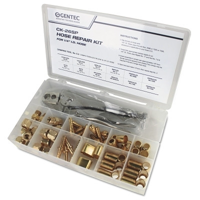 GENTEC® Hose Repair Kit, B-Size Fittings Only, Includes Nuts, Nipples, Ferrules, Couplers, Splicer, Pliers