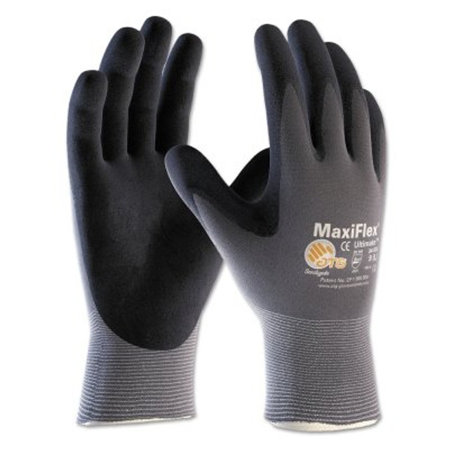 PIP® MaxiFlex® Ultimate™ Nitrile Coated Micro-Foam Grip Gloves, 2X-Large, Black/Gray, Coated Palm and Fingers