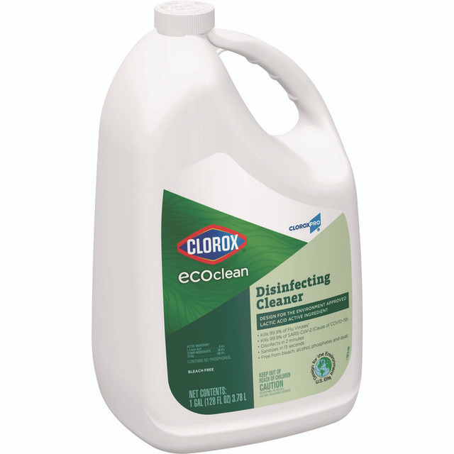 CLOROX SALES CO. 60094CT Clorox Pro EcoClean Disinfecting Cleaner, Unscented, 128 oz Refill Bottle, 4/Carton