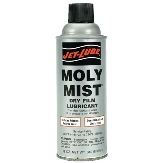 Jet-Lube Moly-Mist Dry Film Lubricant, 12 oz Aerosol Can Jet-Lube Moly-Mist Dry Film Lubricant, 12 oz Aerosol Can