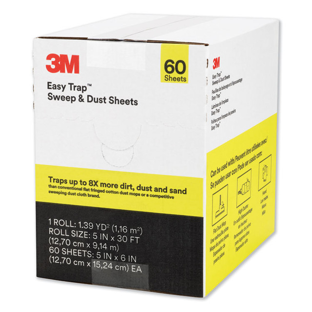 3M/COMMERCIAL TAPE DIV. 59032W Easy Trap Duster, 5" x 30 ft, White, 1 60 Sheet Roll/Box