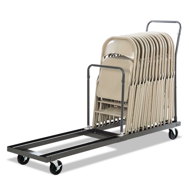 ALERA FTCART Chair/Table Cart, Metal, 600 lb Capacity, 20.86" x 50.78" to 72.04" x 43.3", Black