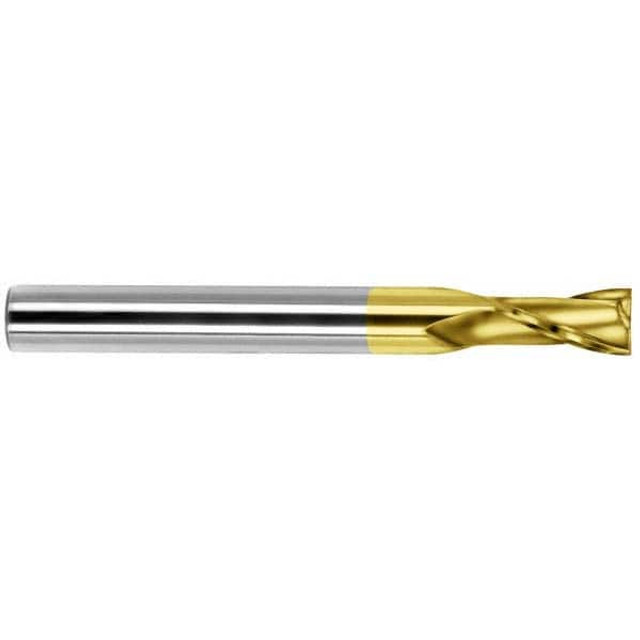 SGS 32271 Square End Mill: 3/16'' Dia, 9/16'' LOC, 1/4'' Shank Dia, 3'' OAL, 2 Flutes, Solid Carbide