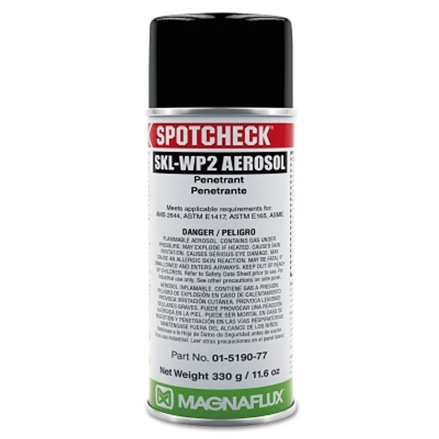 Magnaflux Spotcheck® SKL-WP2 Water Washable Penetrant, 16 oz, Aerosol Can Magnaflux Spotcheck® SKL-WP2 Water Washable Penetrant, 16 oz, Aerosol Can