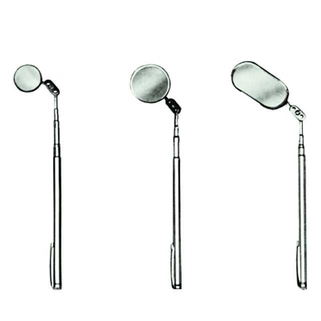 Ullman Pocket Telescoping Inspection Mirror, 7/8 in, 4-1/2 in to 18 in L Ullman Pocket Telescoping Inspection Mirror, 7/8 in, 4-1/2 in to 18 in L