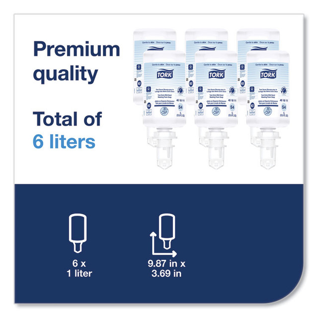 SCA TISSUE Tork® 401811 Extra Mild Foam Soap Refill, Unscented, 1 L, 6/Carton