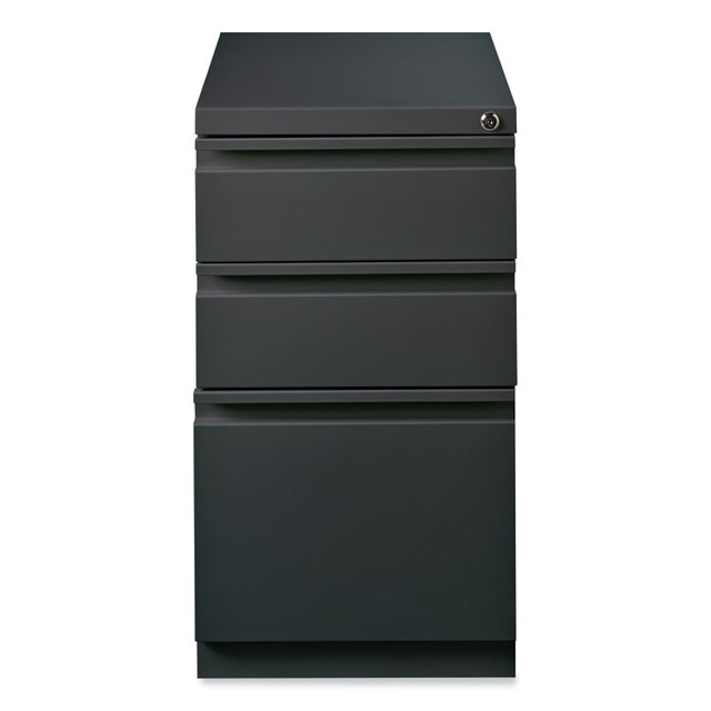 HIRSH INDUSTRIES SPACE SOLUTIONS 19322 Full-Width Pull 20 Deep Mobile Pedestal File, 3-Drawer: Box/Box/File, Letter, Charcoal, 15 x 19.88 x 27.75