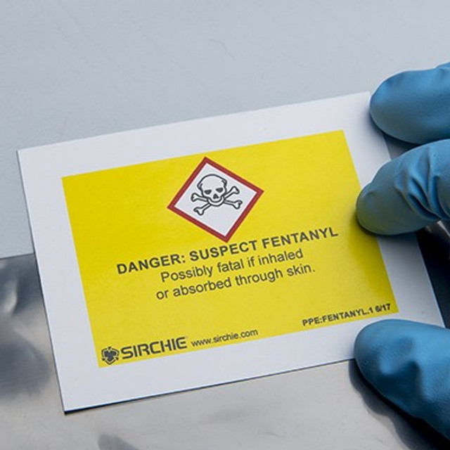 Sirchie NARK300FENL Fentanyl Warning Labels - 100 Pack