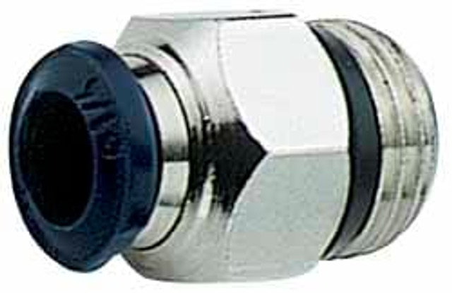 Aignep USA 87000-08-06 Push-To-Connect Tube to Universal Thread Tube Fitting: Male, Straight, 3/8" Thread, 1/2" OD