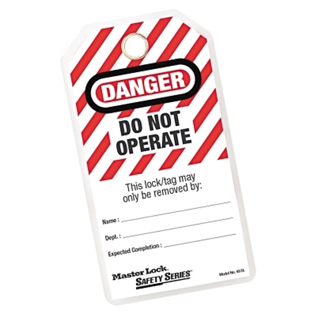 Master Lock® Safety Series™ Do Not Operate I.D. Tags, 3-1/8 in W x 5-3/4 in H Master Lock® Safety Series™ Do Not Operate I.D. Tags, 3-1/8 in W x 5-3/4 in H