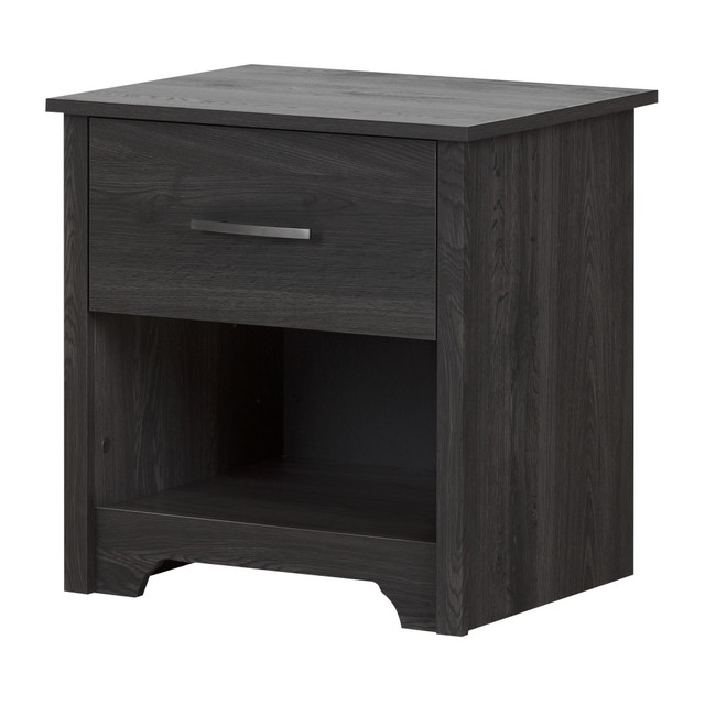 SOUTH SHORE IND LTD 11315 South Shore Fusion 1-Drawer Nightstand, 22-1/2inH x 21-3/4inW x 17-3/4inD, Gray Oak