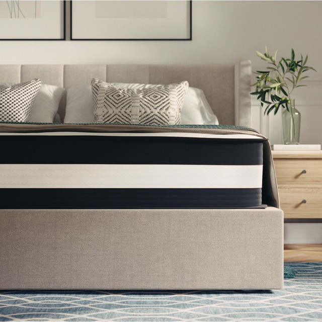 FLASH FURNITURE CLE230PRQ Capri Comfortable Sleep 12in Foam And Pocket Spring Mattress In a Box, Queen, 12inH x 60inW x 80inD FLASH FURNITURE CLE230PRQ Capri Comfortable Sleep 12in Foam And Pocket Spring Mattress In a Box, Queen, 12inH x 60inW x 80inD