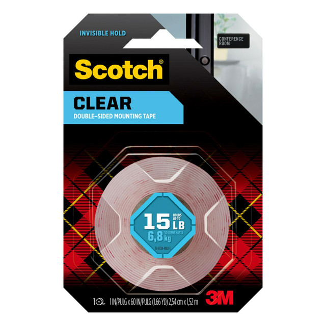 3M CO 4010 Scotch Permanent Double-Sided Tape, 1in x 60in