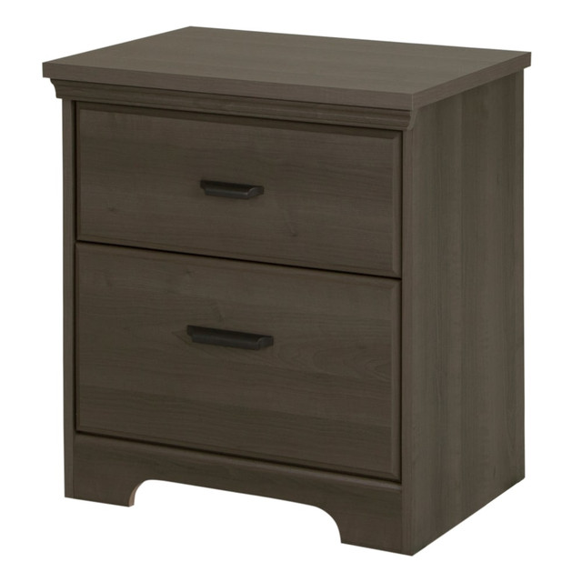 SOUTH SHORE IND LTD 9041060 South Shore Versa 2-Drawer Nightstand, 22-1/4inH x 23inW x 17-3/4inD, Gray Maple SOUTH SHORE IND LTD 9041060 South Shore Versa 2-Drawer Nightstand, 22-1/4inH x 23inW x 17-3/4inD, Gray Maple