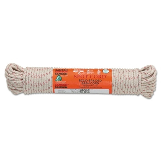 Samson® Rope Spot Cord®, 1000 lb Capacity, 100 ft, 1/4 in dia, Cotton, White