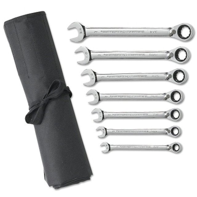 Apex Tool Group GEARWRENCH® 9567RN 7 Pc. Reversible Combination Ratcheting Wrench Sets, Inch