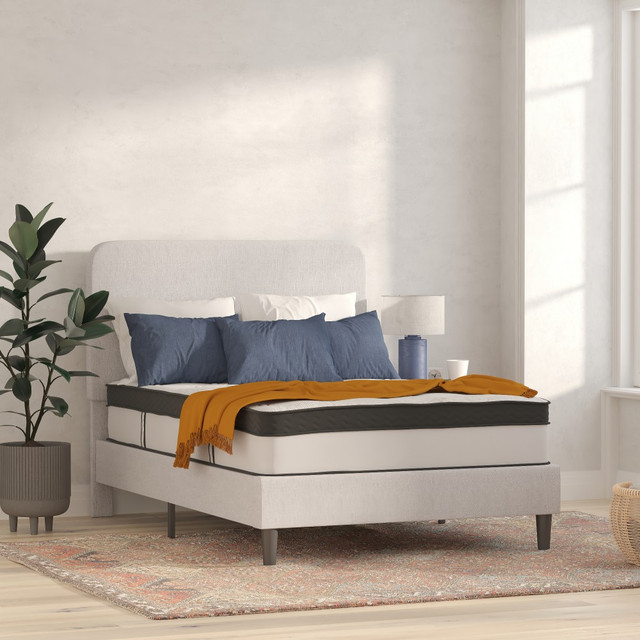 FLASH FURNITURE CLBT33PMR12MF Capri Mattress, Full Size, 12inH x 54-1/4inW x 75-1/2inD, White FLASH FURNITURE CLBT33PMR12MF Capri Mattress, Full Size, 12inH x 54-1/4inW x 75-1/2inD, White
