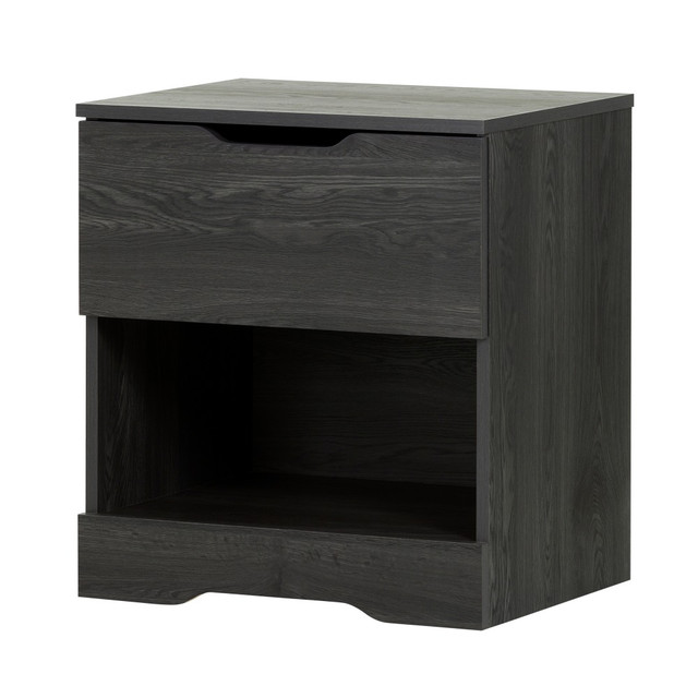 SOUTH SHORE IND LTD 10397 South Shore Holland 1-Drawer Nightstand, 19-3/4inH x 22-1/4inW x 17inD, Gray Oak