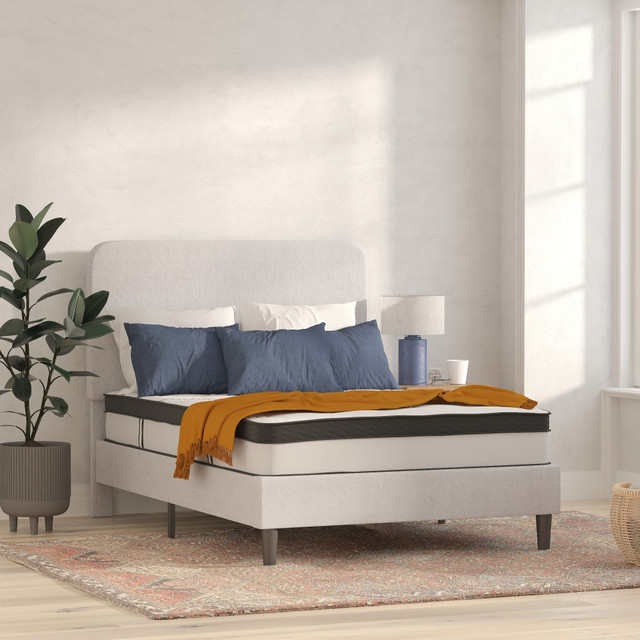 FLASH FURNITURE CLE230PRF10 Capri Hybrid Mattress, Full Size, 10inH x 54-1/4inW x 75-1/2inD, White FLASH FURNITURE CLE230PRF10 Capri Hybrid Mattress, Full Size, 10inH x 54-1/4inW x 75-1/2inD, White