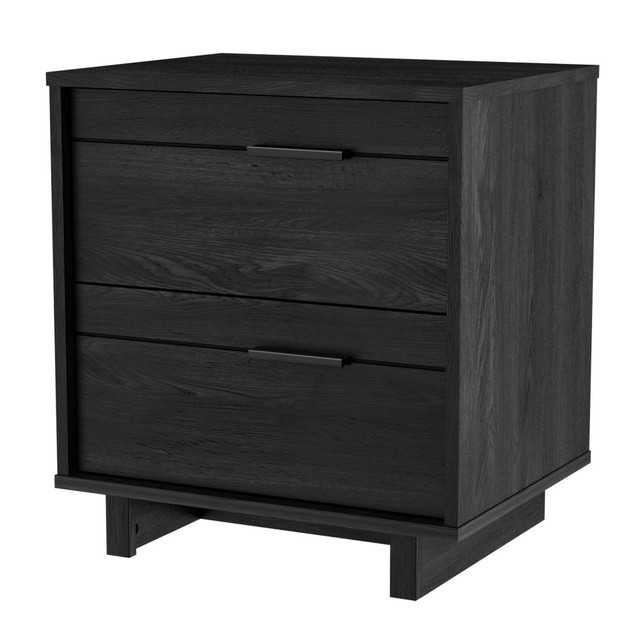 SOUTH SHORE IND LTD 3237060 South Shore Fynn 2-Drawer Nightstand, 22-1/4inH x 22-1/4inW x 16-1/2inD, Gray Oak