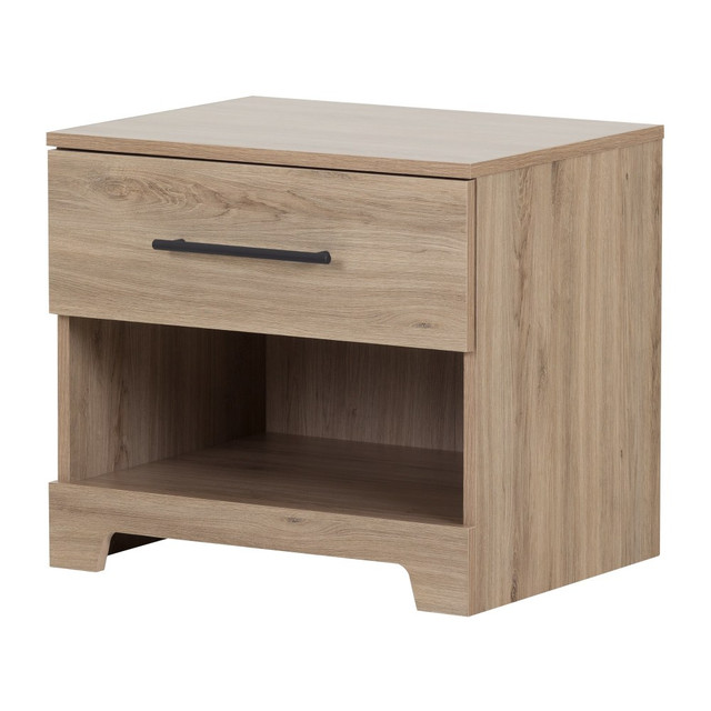 SOUTH SHORE IND LTD South Shore 11310  Primo 1-Drawer Nightstand, 19-3/4inH x 22-1/4inW x 17inD, Rustic Oak