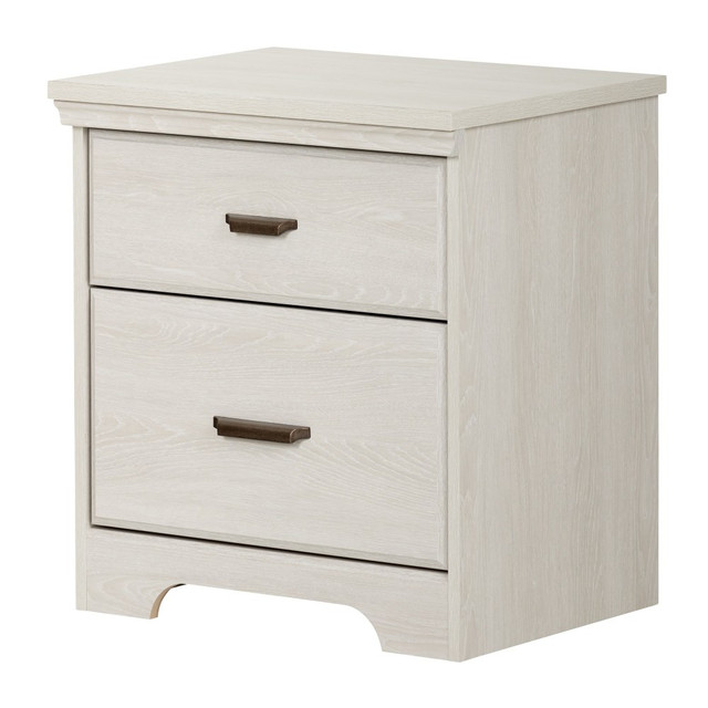 SOUTH SHORE IND LTD 11296 South Shore Versa 2-Drawer Nightstand, 25-1/4inH x 23inW x 17-3/4inD, Winter Oak SOUTH SHORE IND LTD 11296 South Shore Versa 2-Drawer Nightstand, 25-1/4inH x 23inW x 17-3/4inD, Winter Oak