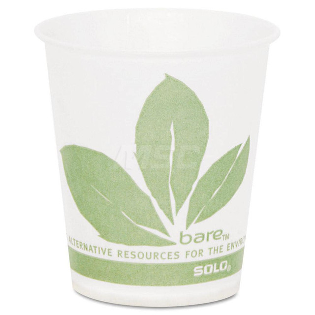 Solo SCCR53BBJD110CT Paper & Plastic Cups, Plates, Bowls & Utensils; Cup Type: Cold ; Material: Waxed Paper ; Color: Green; White ; Capacity: 5 oz ; Pattern: Printed ; For Beverage Type: Cold