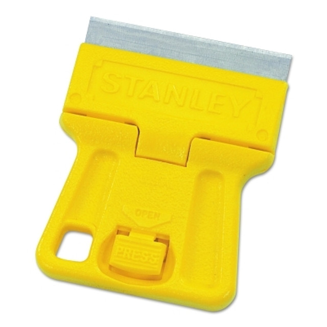 Stanley® Products Stanley® High Visibility Mini Blade Scraper, 1-3/16 in Length, 1-1/2 in Wide, Single-Edge Stanley® Products Stanley® High Visibility Mini Blade Scraper, 1-3/16 in Length, 1-1/2 in Wide, Single-Edge