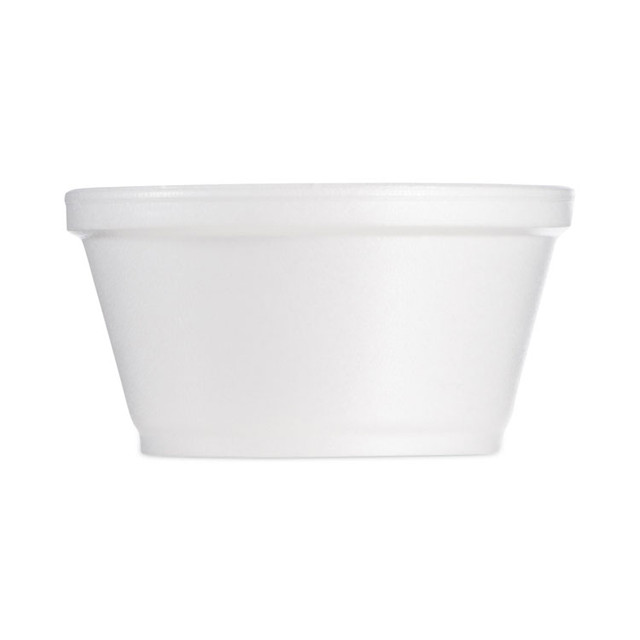 DART 8SJ20 Foam Container, Extra Squat, 8 oz, White, 1,000/Carton
