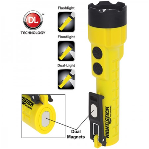 Nightstick NSP-2424YMX X-Series Dual-Light Flashlight w/Dual Magnets
